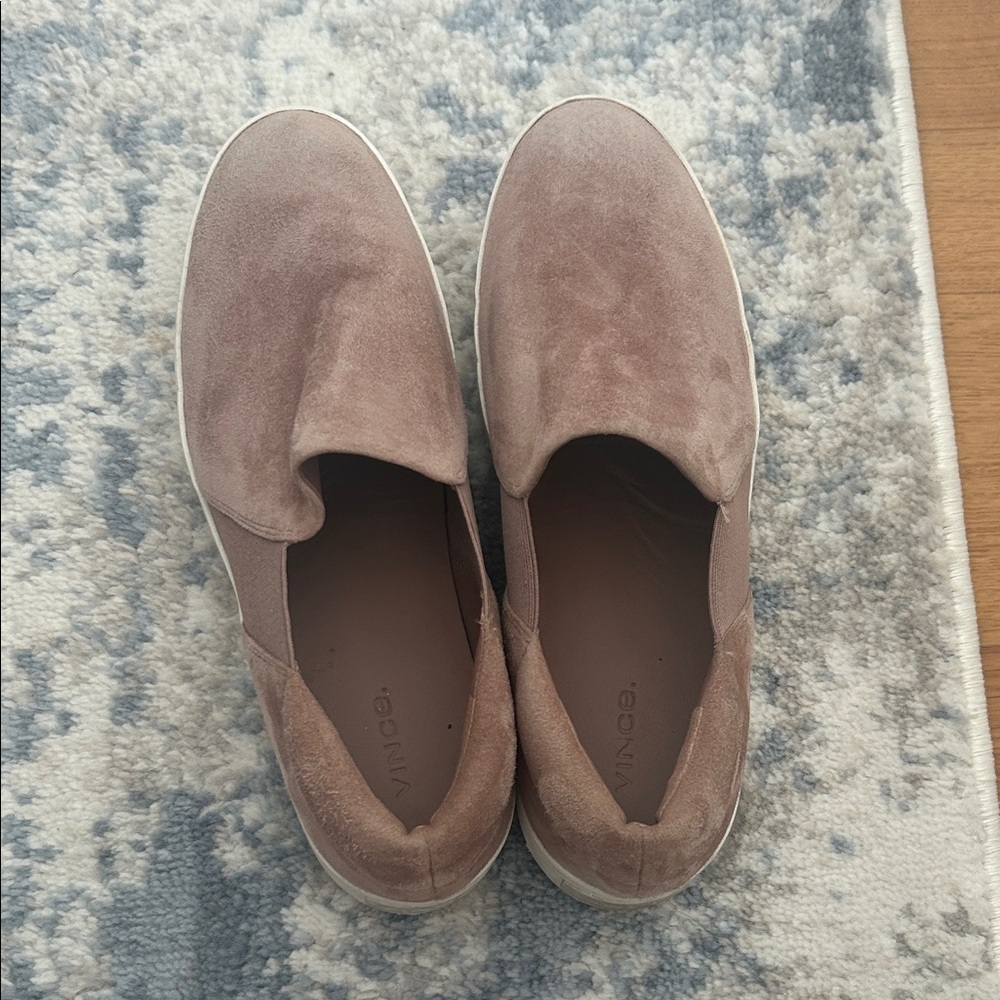 Vince Women's Tan Suede Platform Shoes